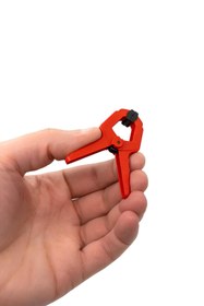 Resim Badem10 Yaylı Kıskaç Mandal El Tip İşkence Kırmızı Klips Hobi 25 mm 1 inç 4 ADET 