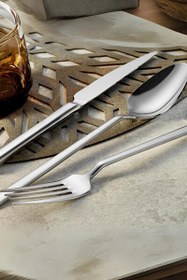 Resim Lugga Doğa Yemek Çatal Kaşık Bıçak Takımı 18 Parça 