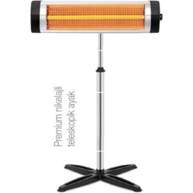 Resim Süsler Minisan 3000w Infrared Elektrikli Soba Isıtıcı + Isıtıcı Ayağı 