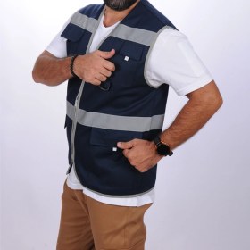 Resim Formteks Işçi Çok Cepli Reflektörlü Alet Yeleği Lacivert 