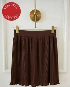 Resim bgm fashion Kadın Tesettür Piliseli İçlik Etek Tunik Altı Uzatıcı Kurtarıcı Pliseli Pileli 