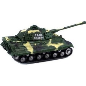 Resim Uzaktan Kumandalı Tank Yeşil Işıklı Sesli Full Fonksiyon 