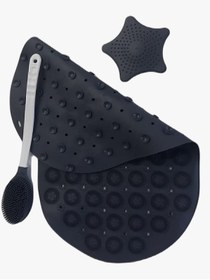 Resim isgstore Main Shop 3 Parça Set Masajlı Ve Duş Kaydırmaz Çift Taraflı Banyo Duş Fırçası Yıldız Süzgeci M-142 