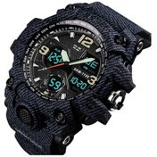 Resim Yingfu Erkekler Açık Hava Sporları Parlaklık Su Geçirmez Kadran Bilek Saati, Skmeı 1155b, Denim Siyah Çok Renkli Çok Renkli 