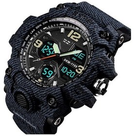 Resim Yingfu Erkekler Açık Hava Sporları Parlaklık Su Geçirmez Kadran Bilek Saati, Skmeı 1155b, Denim Siyah Çok Renkli Çok Renkli 