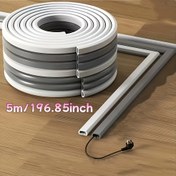 Resim 1 Rulo 5m/196,85in Esnek Kendinden Yapışkanlı Kablo Koruyucu, Duvar ve Zemin için Görünmez Kablo Gizleyici, Ev Dekorasyonu Kablo Yönetim Çözümü, Zemin Kablosu Kapağı,Ev Organizasyonu,Gizli Kanal,Görünmez Koruyucu,Yüksek kaliteli kılıf,Kauçuk Malzeme,Kendinden yapışkanlı kılıf,Kablo Yönetim Şeridi 