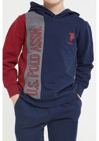 Resim U.S. Polo Assn Lisanslı Lacivert Erkek Çocuk Kapüşonlu Eşofman Takım 
