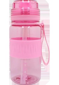 Resim Noki Kids Su Matarası Tritan Pipetli Silikon Kemerli 400 Ml Çok Renkli 