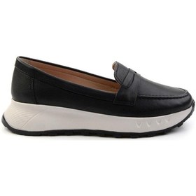 Resim Siyah Leather Kadın Loafer Ayakkabı K01518015203 Çok Renkli 