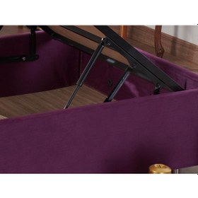 Resim Nironyatak Niron Violet Baza Ve Başlık Seti 140X190 Cm Çift Kişilik Sandıklı 