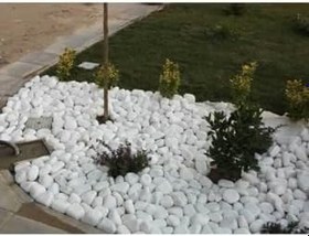 Resim Beyaz Dolomit Taş 10 Kg 2 5 4 Cm Dekoratif Bahçe Süs Taşı Loche 