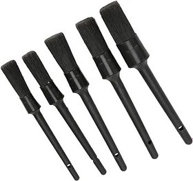 Resim Acouto Araba Detaylandırma Fırçası 5 PCS Otomatik Detaylandırma Fırçası Araç Içi dış Motor Için Set Gri Gri Veya Araba boşlukları Ve Detaylar Fırça Dar Ve Uzanır Ve (Tümüyle siyah) 