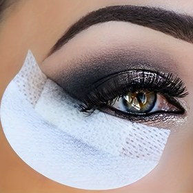 Resim Kesin Göz Makyajı Uygulaması ve Sahte Kirpik Uzatma için 50 Adet Tüy Bırakmayan Eyeliner Kalkanı - Far Koruyucu Ped ve Makyaj Aracı 