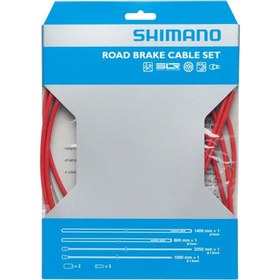 Resim Shimano Fren Kablo Set PTFE Yol Yol PTFE Kırmızı 
