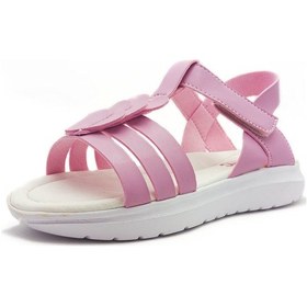 Resim Gdt Ayakkabı Şirin Genç Ortopedik Pembe Bantlı Kalp Detaylı Kız Çocuk Sandalet Pembe 