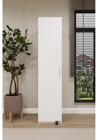 Resim Lüks Çok Amaçlı Kiler Dolabı %100 Mdf Erzak Organizer Dolabı Mk19 Beyaz Beyaz 