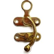 Resim Kancalı Yay Gözü, Ahşap Kutu Klipsi - Büyük, Sarı, 1 Adet 