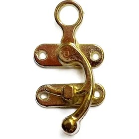 Resim Kancalı Yay Gözü, Ahşap Kutu Klipsi - Büyük, Sarı, 1 Adet 