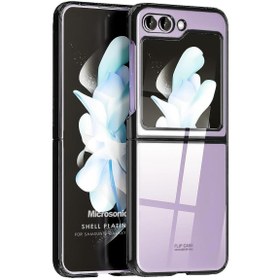 Resim Microsonic Samsung Galaxy Z Flip 6 Kılıf Shell Platinum Siyah 