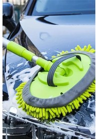 Resim Universal Uyumlu Oto Yıkama Seti Mop Mikrofiber Bezli Teleskopik Saplı 