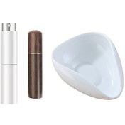 Resim Elmpaly Seramik Kahve Seti 3 Parça Beyaz Barista Aksesuarları Tepsi Ve Püskürtücü 