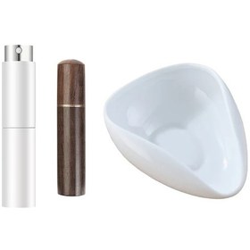 Resim Elmpaly Seramik Kahve Seti 3 Parça Beyaz Barista Aksesuarları Tepsi Ve Püskürtücü 