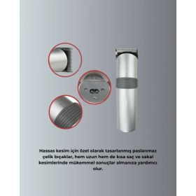 Resim Marsilyan Paslanmaz Çelik Bıçaklı Tıraş Makinesi - Keskin Ve Dayanıklı 