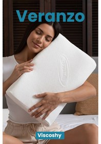 Resim Viscoshy Veranzo Premium Gelişmiş Ergonomik Ortopedik Visko, Lüks, Visco Yastık Beyaz 