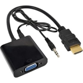 Resim Gomax HDMI To VGA Dönüştürücü + Ses Kablosu 