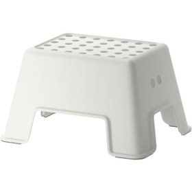 Resim IKEA Tabure Basamak 44X35X25 cm İkea Kaymaz Taban Tabure Beyaz Renk Plastik 
