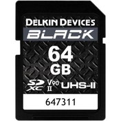 Resim Delkin Devices 64GB Black UHS-II SDXC V90 Hafıza Kartı (DSDBV9064) 