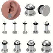Resim 1 çift Kulak Genişletme Kiti Tapers Plugs Eyelets 316L Paslanmaz Çelik Tapers ve Plugs Genişletic Seti Vücut Piercing Takı 