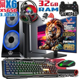 Resim WarboX King 24" Monitör Xeon X5650 32gb Ram 256gb Ssd 250gb hdd R7 240-4gb E.kartı Gaming Takım Bilgisayar 