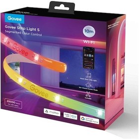 Resim Govee Rgbıcw Wifi+bt Koruyucu Kaplamalı Matter Destekli Led Şerit 10m Uygulama Üzerinden Kontrol Çok Renkli 