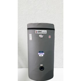 Resim ERC Erc Boyler 100 Litre Termometre ile Yeni Tasarım Deri Kaplama Metalik Gri 