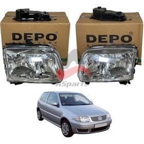 Resim Vw Polo Far Depo Marka 2000 2002 6N1941017AA Sol-Sürücü 