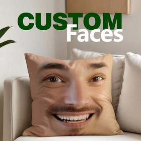 Resim 1 adet Özel Eğlenceli Yüz Peluş Fotoğraf Baskılı Yastık Kılıfı, DIY Kişiselleştirilmiş Yastık Kılıfı, Çiftler, Evcil Hayvanlar, Arkadaşlar için Uygun, Düğünler, Festivaller, Partiler, Anneler Günü, Babalar Günü, Şükran Günü için Uygun 