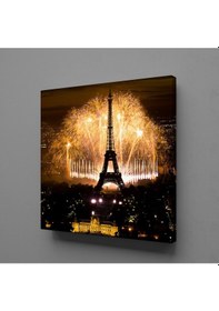 Resim Havai Fişekle Eyfel Kulesi Kanvas Tablo 200x200cm 