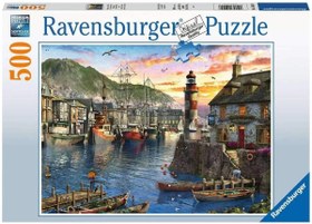 Resim Ravensburger 500 Parça Puzzle Limanda Sabah 150458 