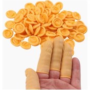 Resim Lateks Parmak Ucu Eldiven Sarı 100 Adet 