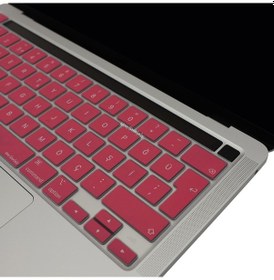 Resim Apple Uyumlu MacBook Pro Klavye Koruyucu 13inç M1-m2 Türkçe Q Touchbarlı A2251 A2289 A2338 A2141 İle Pembe 