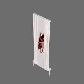 Resim Lojimax Alüminyum Aynalı Dikey Radyatör Siesta Mirrror 1800 x 554 6 Dilim | Dokulu Beyaz | Yüksek Isıl Güç | 5 Yıl Üretici Garantisi 