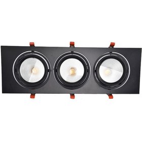 Resim Philips Üçlü Ledli 90W Siyah Sıva Altı Spot Ilık Beyaz 4000K 