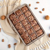 Resim 1 Adet Premium Paslanmaz Çelik Brownie Kek Tavası Bölmelerle (30.99cm x 19.56cm) - 18 Gözlü, Eşit Pişirme İçin, Dayanıklı & Yapışmaz, Blondies, Muffinler & Daha Fazlası İçin İdeal, Temel Fırın Pişirme Aksesuarı, Brownie Pişirme Tavası 