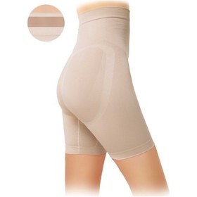 Resim 880 Kadın Silikonlu Toparlayıcı Kadın Paçalı Korse Ten 