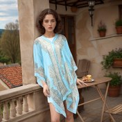 Resim Kadınlar İçin Hafif Şifon Peplum Şal - Çiçek Desenli Jakar Plaj Örtüsü, Çok Amaçlı Dış Mekan Bisiklet Eşarpı, Nefes Alabilen Esnek Olmayan Moda Aksesuarı, Zarif Dantel Kumaş, Yumuşak Dokulu, Şık Sarım, Yazlık Seyahat Eşliği 