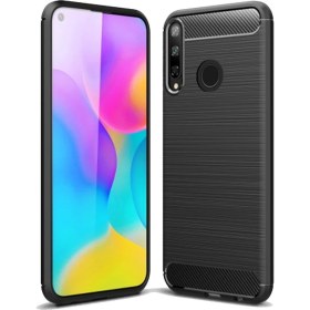 Resim Microcase Huawei Y7P Brushed Carbon Fiber Silikon Kılıf 