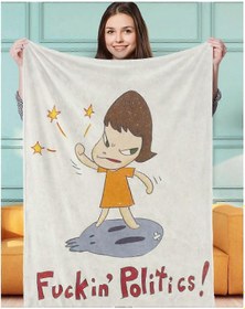 Resim Anime Battaniye Yumuşak Nefes Alabilir Rahat Yıkanabilir Ev Ofis Otel Seyahat Kanepe Yatak 100x120cm 