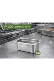 Resim Net Çelik Gastronom Küvet Gn 1/4-200 