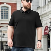 Resim Erkek Yaz Gömleği - Nefes Alabilen 150gsm Örme Kumaş, Bol Kesim Kısa Kollu, Düz Renk Yaka, Golf, Günlük ve Partiler için Çok Yönlü, Parti Kıyafeti, Klasik Tasarım, Rahat Giyim, Golf Tutkunları, BÜYÜK BEDEN 